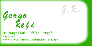 gergo refi business card